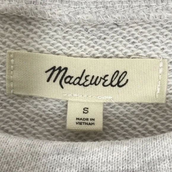 Madewell Rainbow-Inset Crop Sweatshirt Size Small - Picture 4 of 9